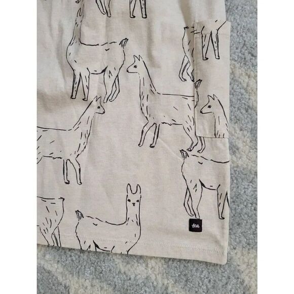 Tea Collection Llama Love Print Pocket Dress 8 NWT - Picture 3 of 7